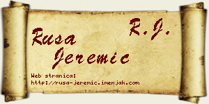 Rusa Jeremić vizit kartica